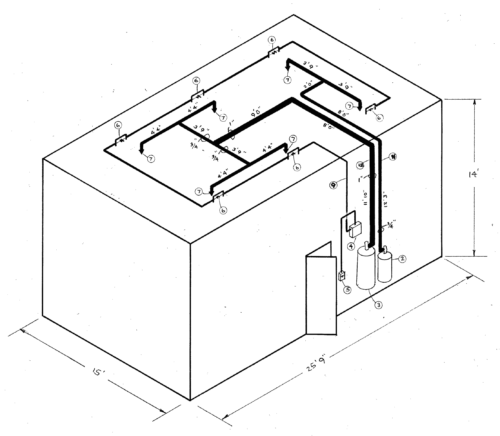 C1D1 Modular Extraction Booth 15x26x14 Interior