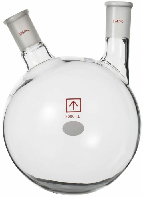 Ai 24/40 Heavy Wall 2L Round Bottom 2-Neck Flask