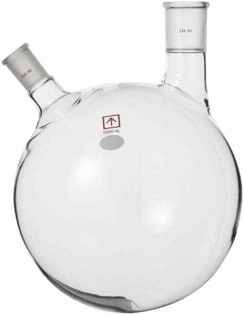 Ai 24/40 34/45 Heavy Wall 5L Round Bottom 2-Neck Flask