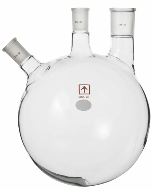 Ai 24/40 34/45 Heavy Wall 5L Round Bottom 3-Neck Flask