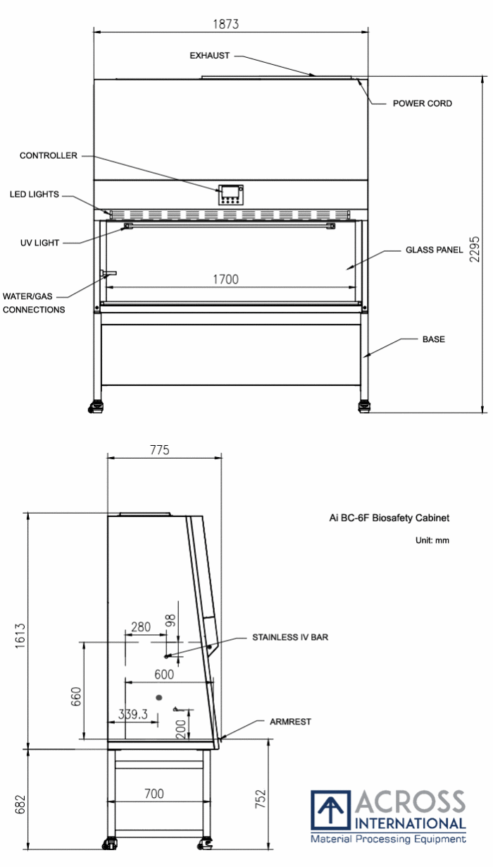 NSF Certified 6 Ft Class II Type A2 Biosafety Cabinet - Image 20