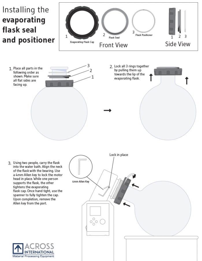 Evaporation Flask Seal & Positioner for 5L to 50L SolventVap - Image 2