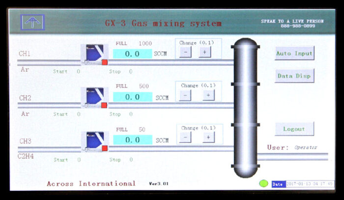 Digital Multi-Channel Gas Mixing System w/ Touch Screen Control - Image 2