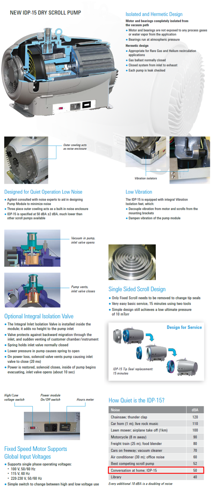 Agilent IDP-15 9 cfm Oil-Free Compact Dry Scroll Pump - Image 3