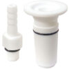 PTFE 24/40 to KF25 or 3/8" Hose Barb Adapter w/ Viton O-rings - Image 2