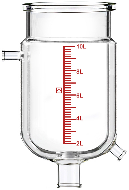Single-Jacketed 10L Reactor Vessel for Ai R10 Glass Reactors