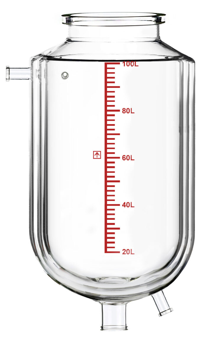 Dual-Jacketed 100L Reactor Vessel for Ai R100 Glass Reactors