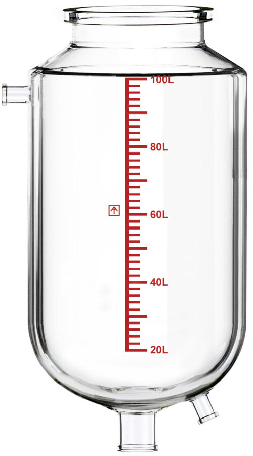Single-Jacketed 100L Reactor Vessel for Ai R100 Glass Reactors