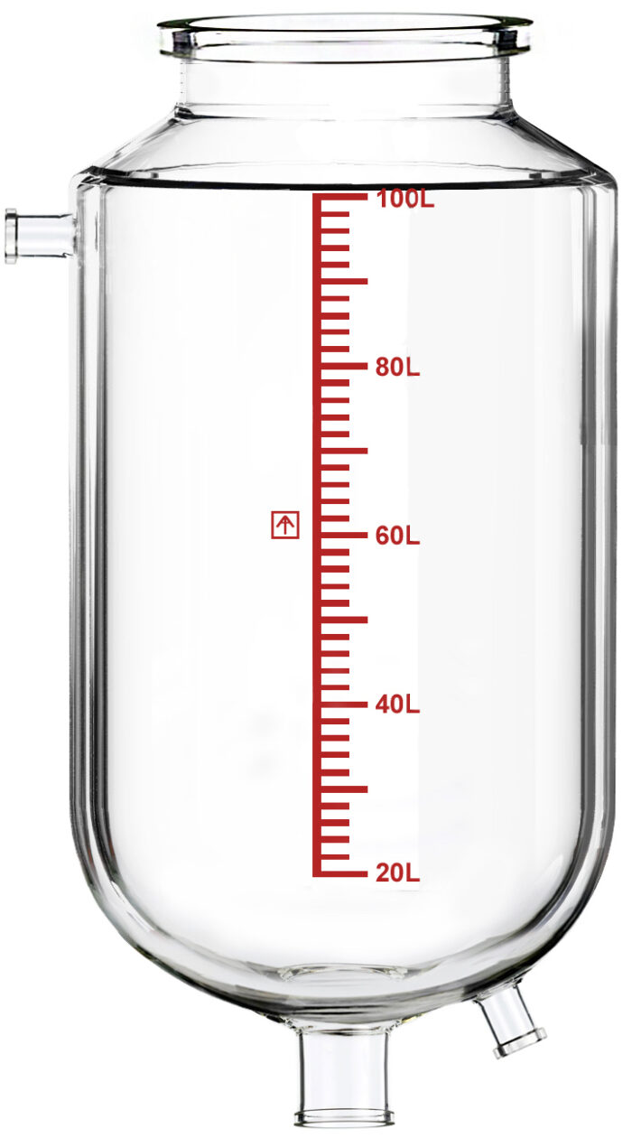 Single-Jacketed 100L Reactor Vessel for Ai R100 Glass Reactors