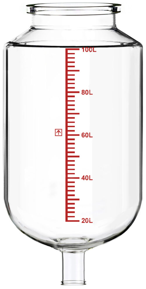 Non-Jacketed 100L Reactor Vessel for Ai R100 Glass Reactors