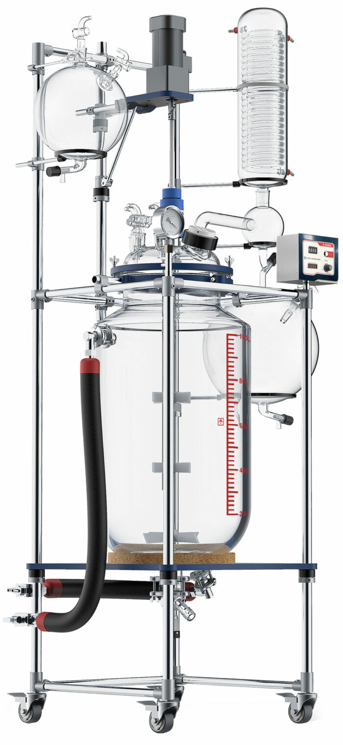 Ai R Series 100L Single Jacketed Glass Reactor w/ Chiller & Pump - Image 3