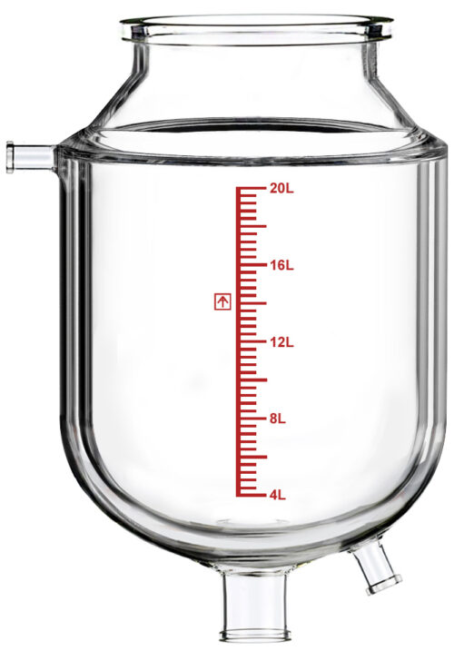 Single-Jacketed 20L Reactor Vessel for Ai R20 Glass Reactors
