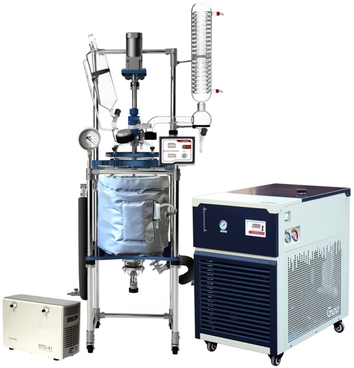 Ai 20L Single or Dual Jacketed Glass Reactor w/ Chiller & Pump - Image 3