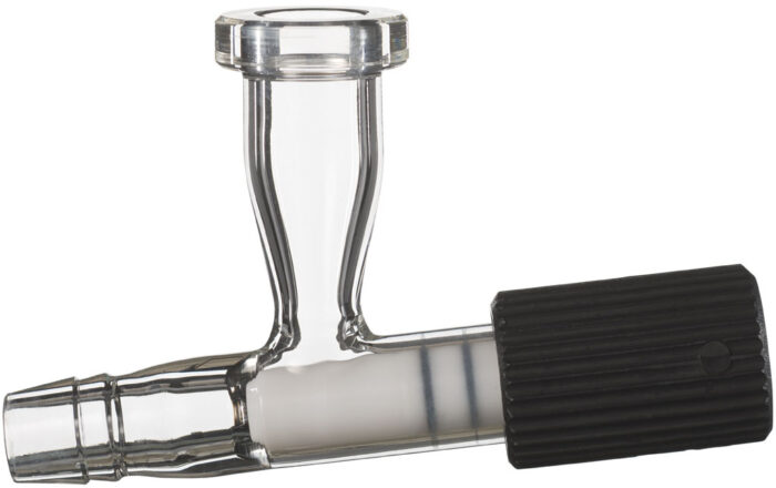 Glass Drain Port with PTFE Valve for Ai Receiving Flasks