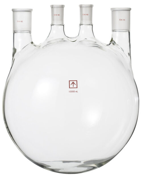 Ai 24/40 34/45 Heavy Wall 10L Round Bottom 4-Neck Flask
