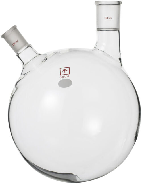 Ai 24/40 34/45 Heavy Wall 5L Round Bottom 2-Neck Flask
