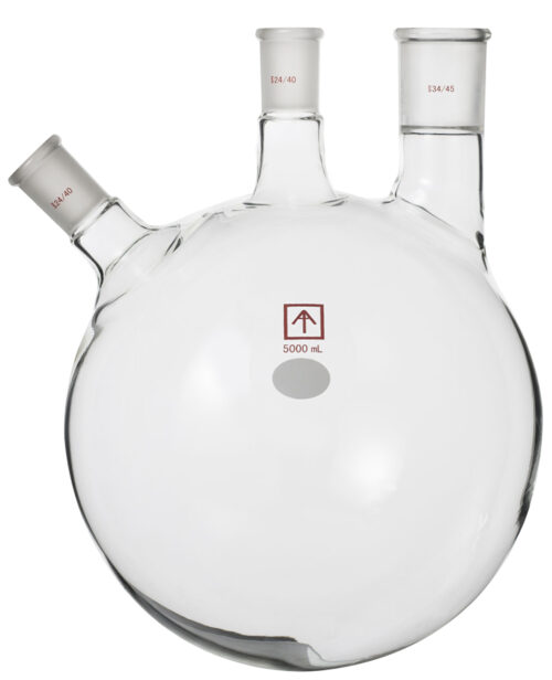 Ai 24/40 34/45 Heavy Wall 5L Round Bottom 3-Neck Flask