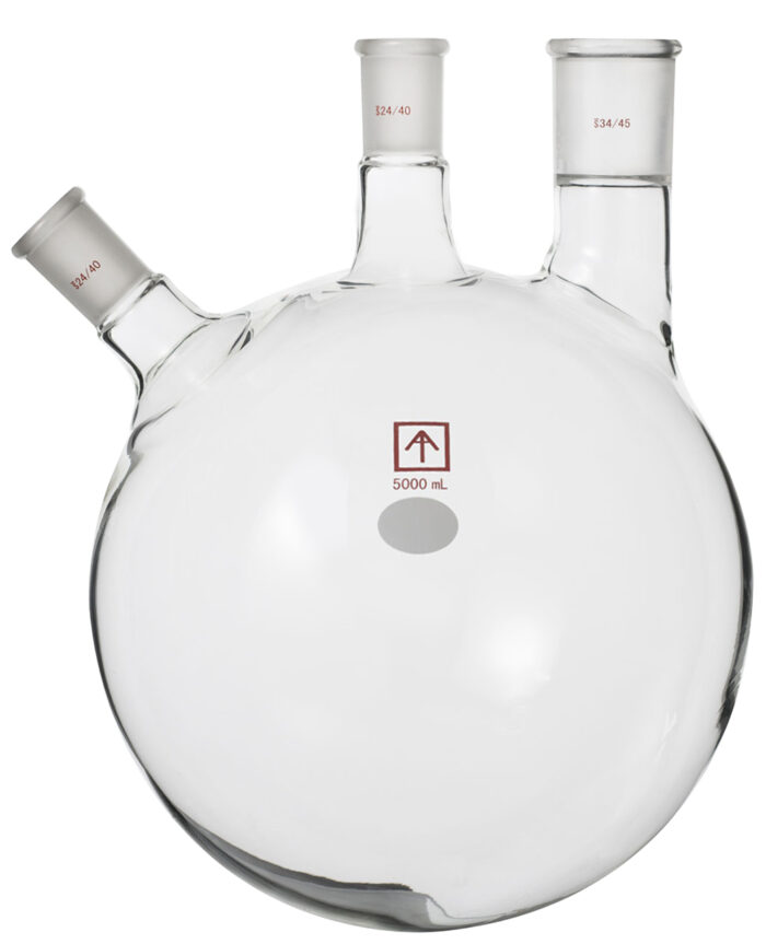 Ai 24/40 34/45 Heavy Wall 5L Round Bottom 3-Neck Flask