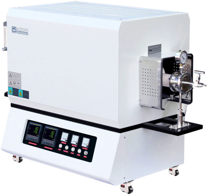 1700C 2-Zone Tube Furnace with Vacuum Flanges & Alumina Tube - Image 3