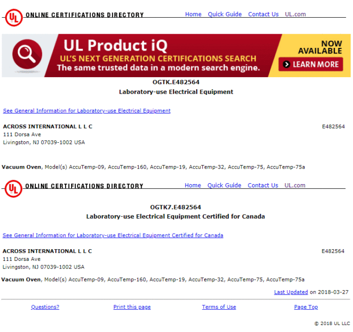 250C UL Certified 0.9 CF Vacuum Oven 5 Sided Heat - 110V 60Hz - Image 4