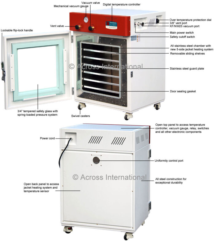 200C 7.6 Cu Ft 24x24x24 Vacuum Oven w/ 7 Aluminum Shelves - 220V - Image 3