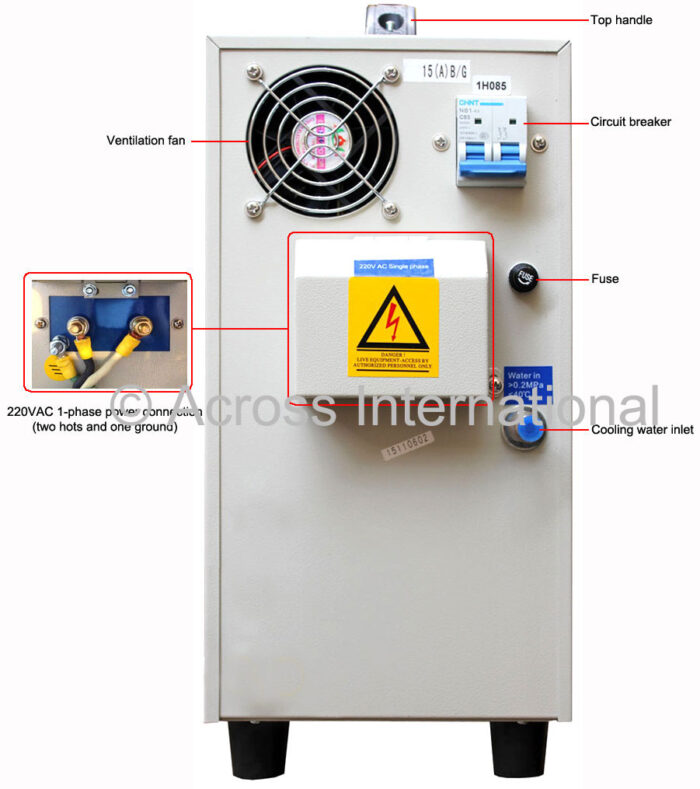 15KW Mid-Frequency Split Induction Heater w/ Timers 30-80KHz - Image 3