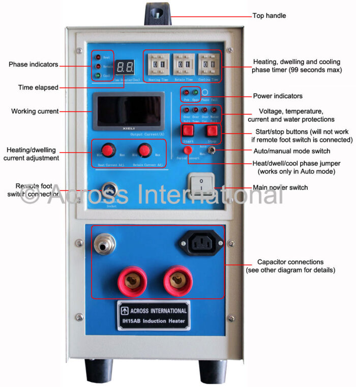 15KW Mid-Frequency Split Induction Heater w/ Timers 30-80KHz - Image 2