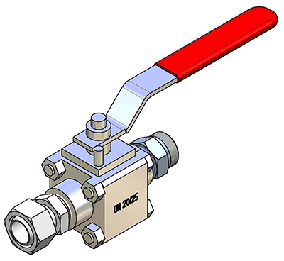 Ball valve, M30x1,5